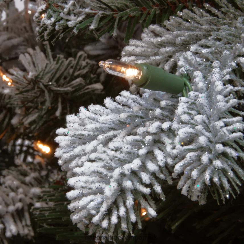 Trees | National Tree Company 6 ft Snowy Sheffield Spruce Slim Half Tree with Clear Lights F2L4F86